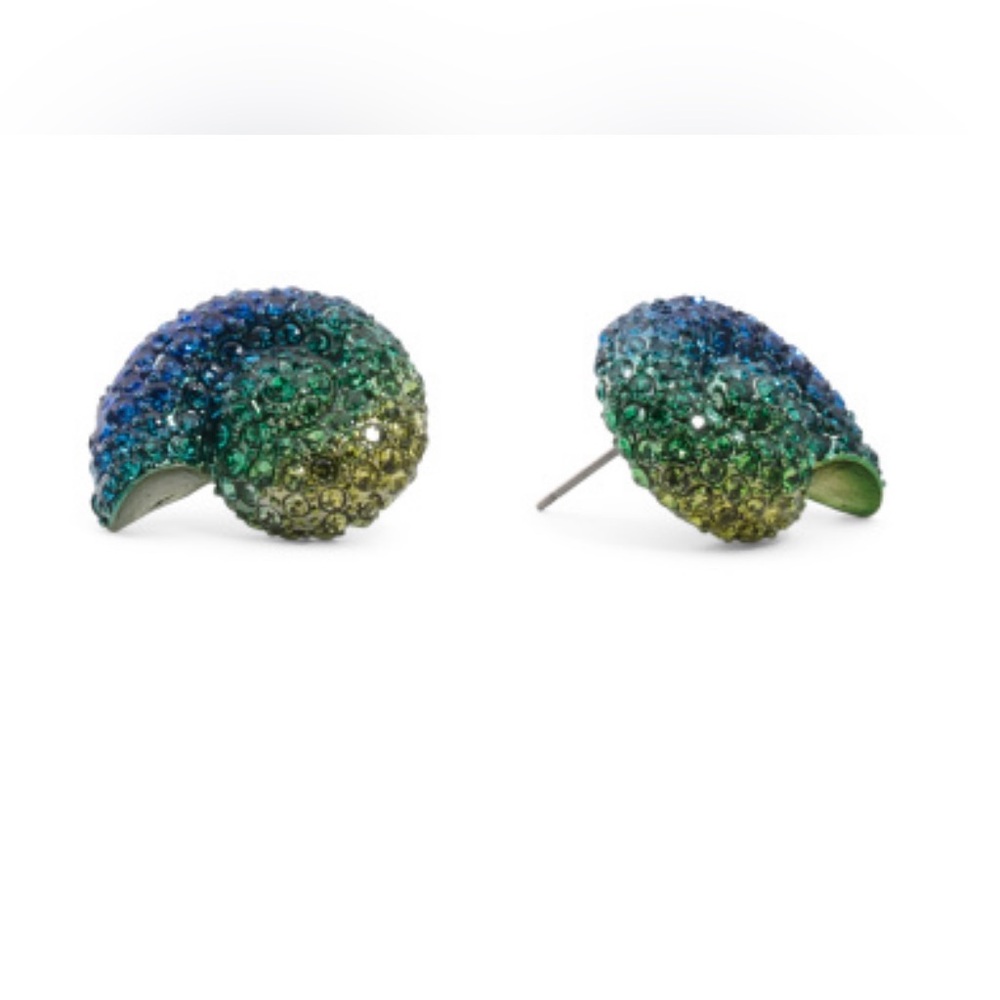 Betsey Johnson Mermaid Jewels Crystal
Seashell Earrings NEW IN BOX